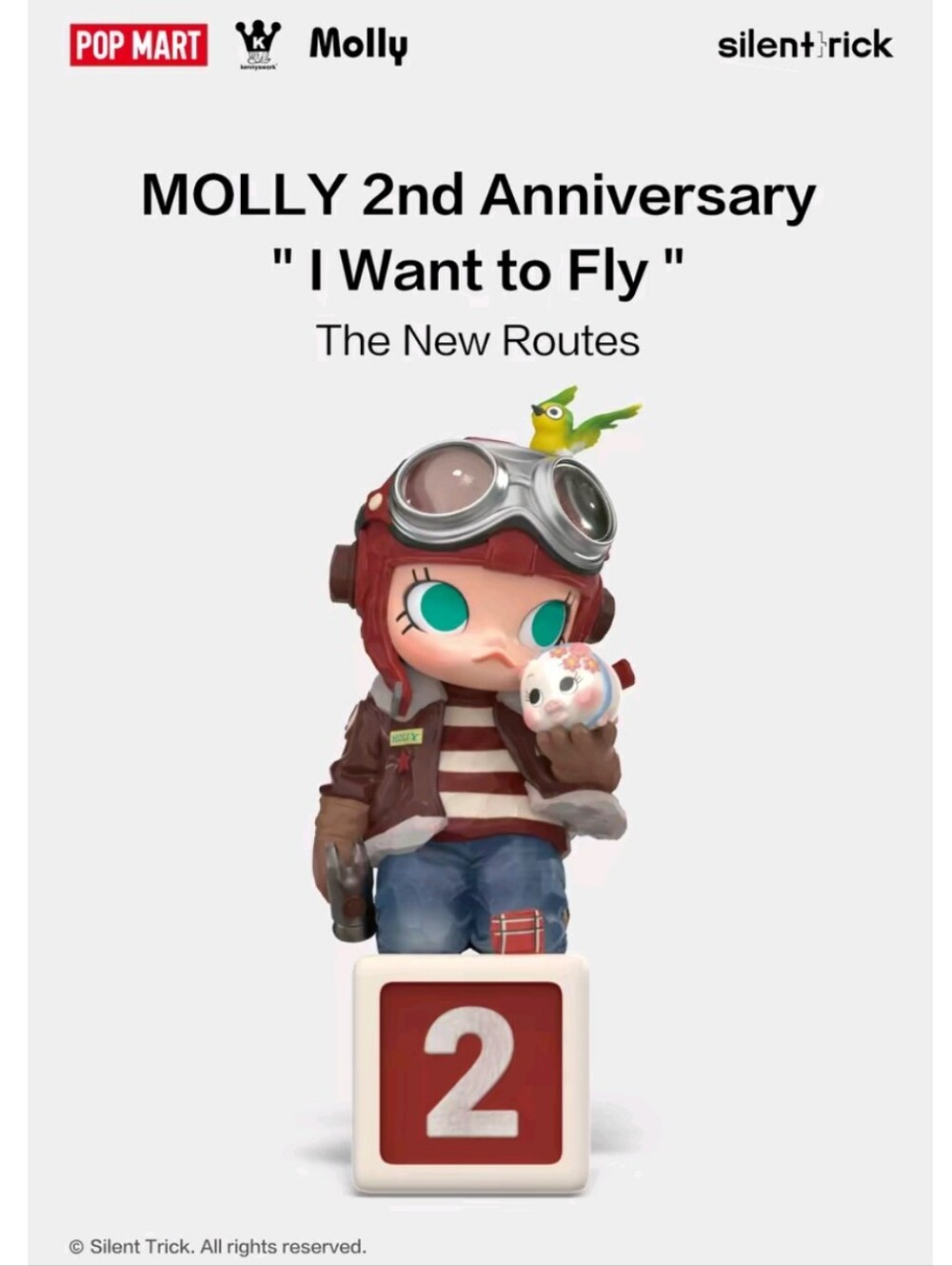 POP MART MOLLY 2nd Anniversary Statue "I Want to Fly"